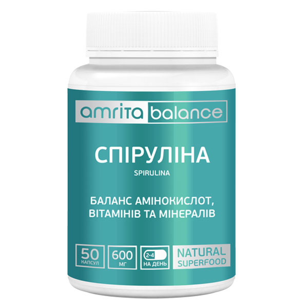 Спіруліна, 50 капс. - зображення 1 Спіруліна, 50 капс. | Amrita - зображення 1