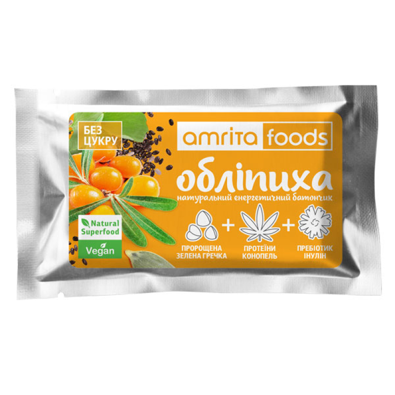 Енергетичний батончик з суперфудами «ОБЛІПИХА» | Amrita - зображення 3