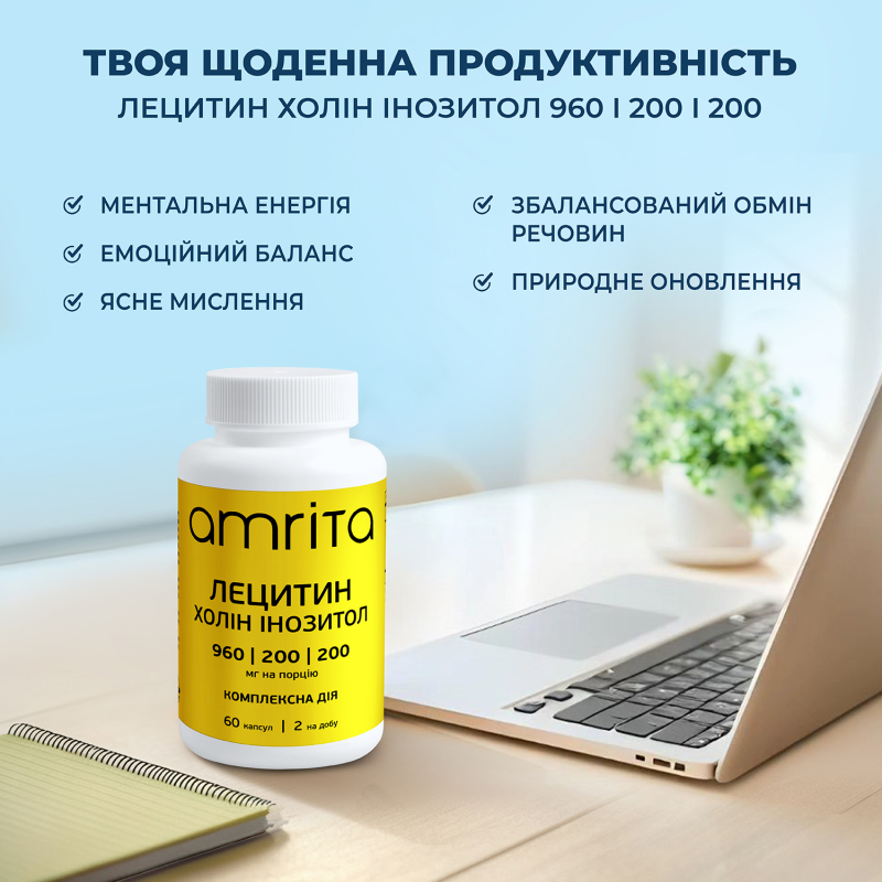 Лецитин Холин Инозитол, усиленная формула 960/200/200 мг | Amrita - изображение 7