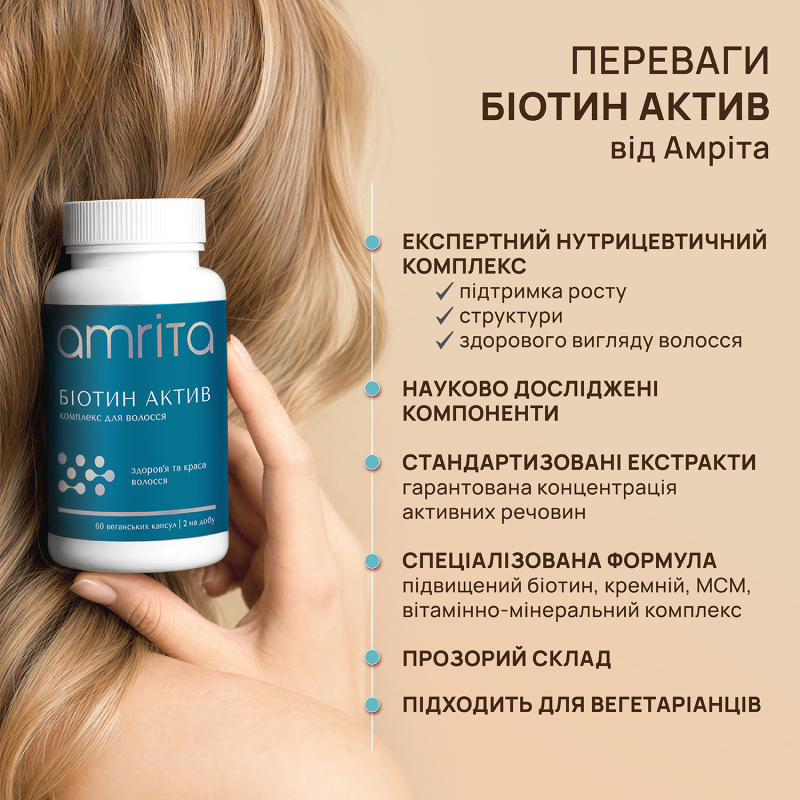 Биотин Актив, профессиональный комплекс для волос | Amrita - изображение 8